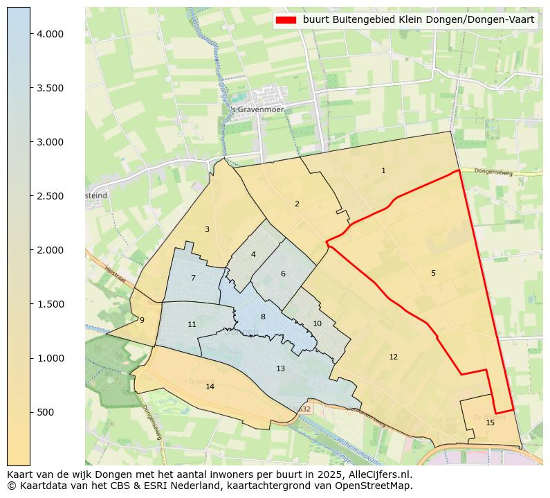 Afbeelding van de buurt Buitengebied Klein Dongen/Dongen-Vaart op de kaart.