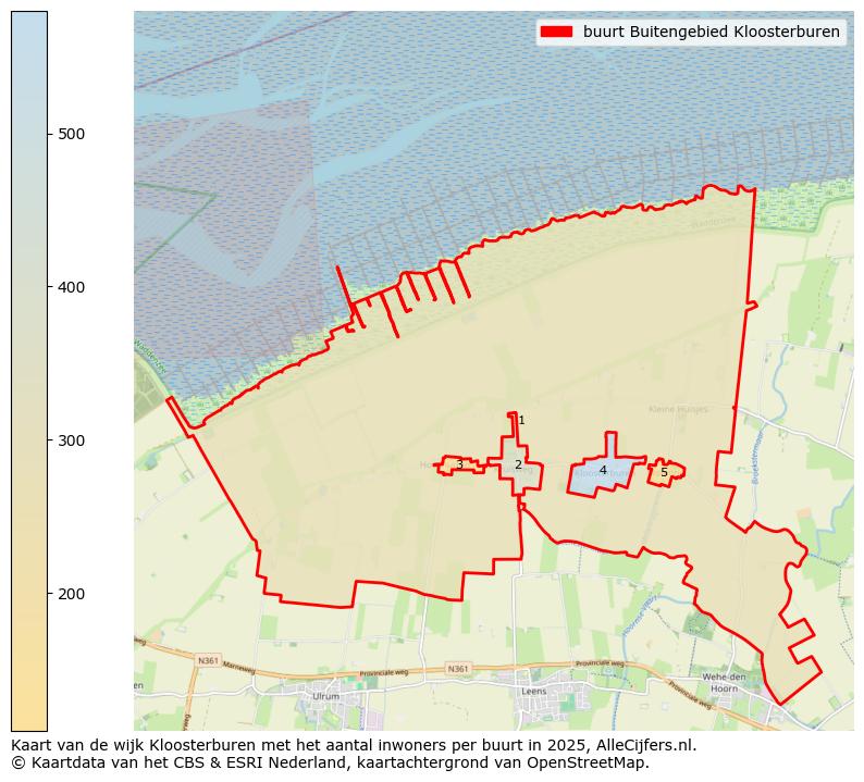 Afbeelding van de buurt Buitengebied Kloosterburen op de kaart.