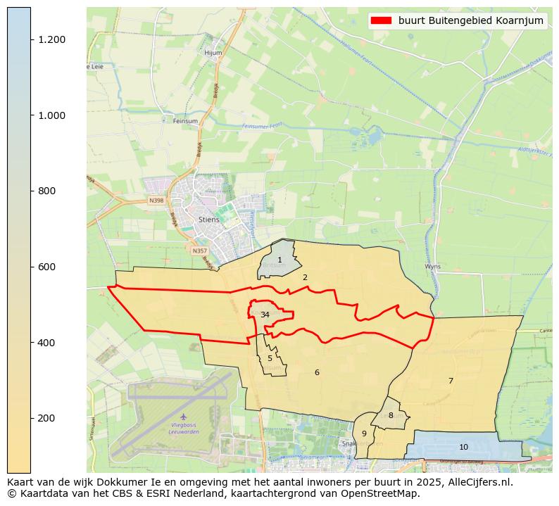 Afbeelding van de buurt Buitengebied Koarnjum op de kaart.
