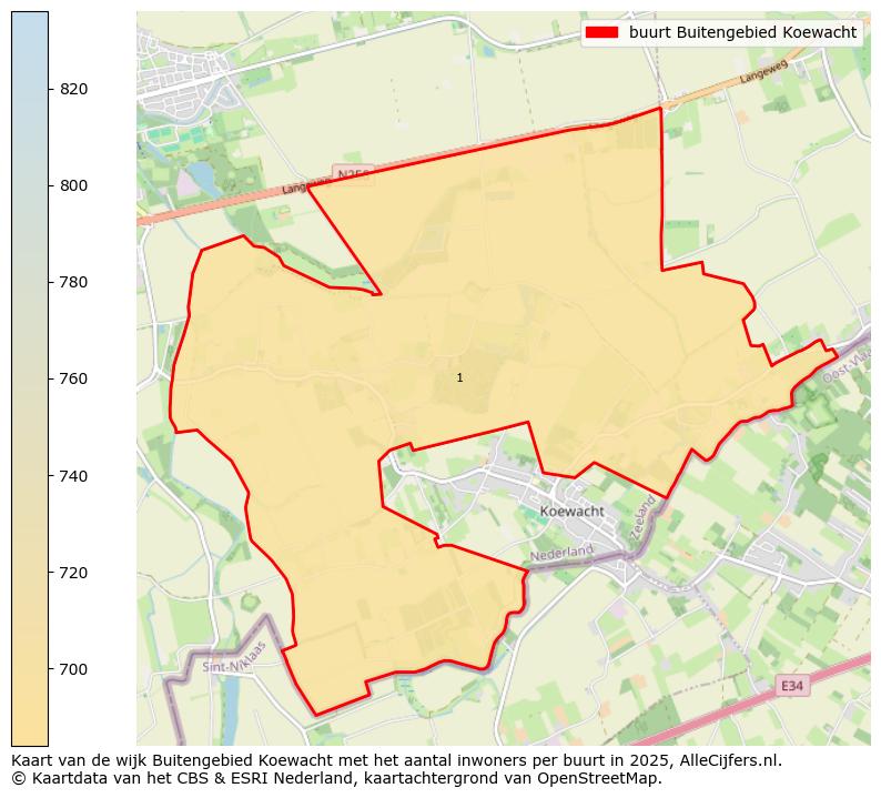 Afbeelding van de buurt Buitengebied Koewacht op de kaart.