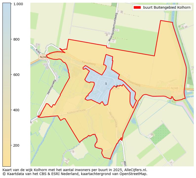 Afbeelding van de buurt Buitengebied Kolhorn op de kaart.