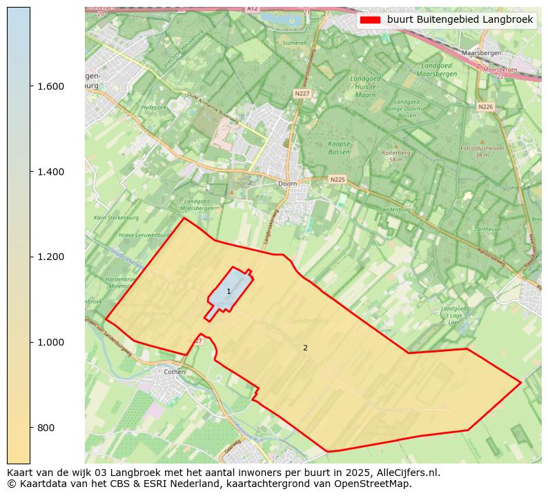Afbeelding van de buurt Buitengebied Langbroek op de kaart.