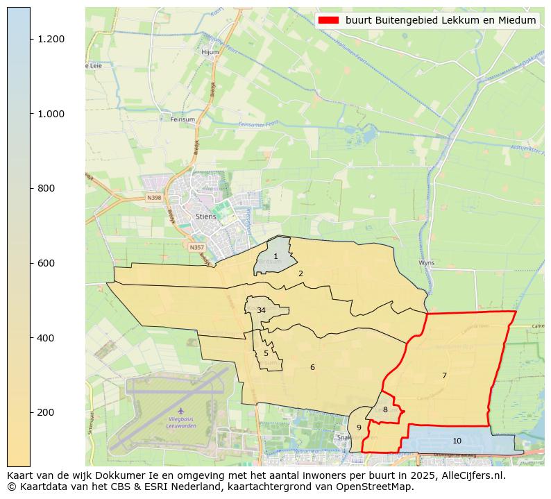 Afbeelding van de buurt Buitengebied Lekkum en Miedum op de kaart.