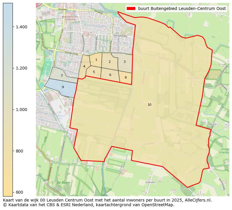 Afbeelding van de buurt Buitengebied Leusden-Centrum Oost op de kaart.