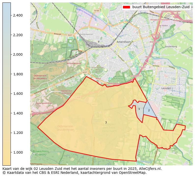 Afbeelding van de buurt Buitengebied Leusden-Zuid op de kaart.