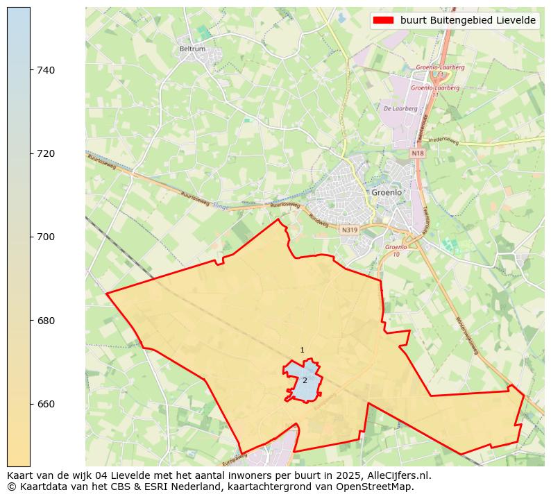 Afbeelding van de buurt Buitengebied Lievelde op de kaart.