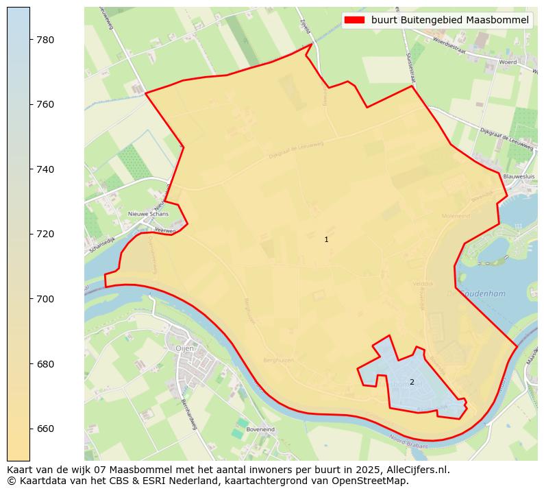Afbeelding van de buurt Buitengebied Maasbommel op de kaart.