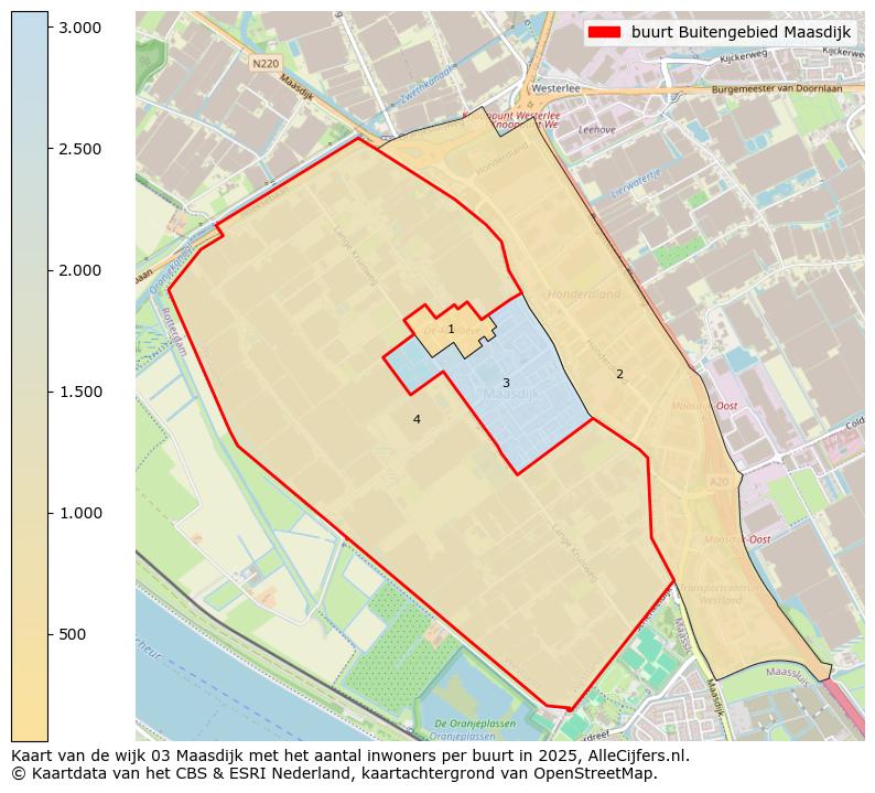 Afbeelding van de buurt Buitengebied Maasdijk op de kaart.