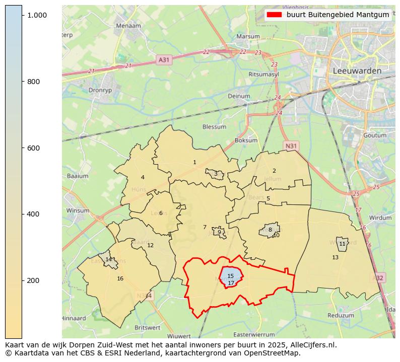 Afbeelding van de buurt Buitengebied Mantgum op de kaart.