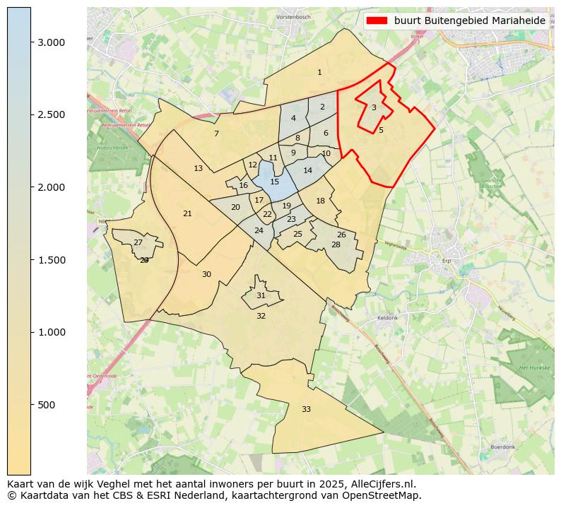 Afbeelding van de buurt Buitengebied Mariaheide op de kaart.