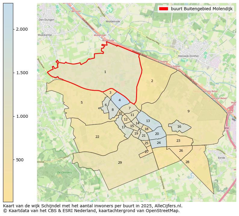 Afbeelding van de buurt Buitengebied Molendijk op de kaart.