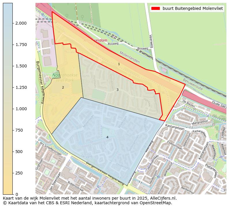 Afbeelding van de buurt Buitengebied Molenvliet op de kaart.