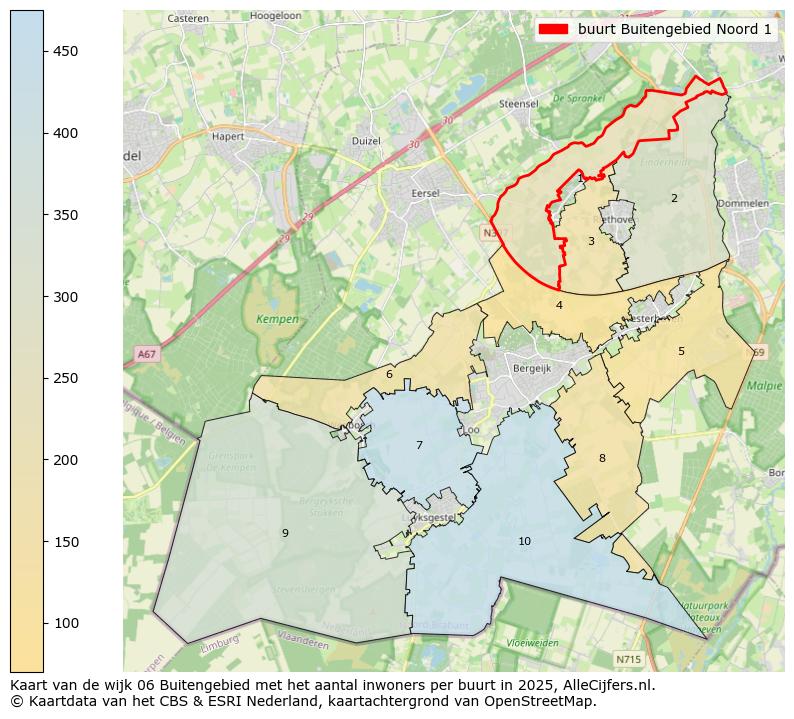 Afbeelding van de buurt Buitengebied Noord 1 op de kaart.