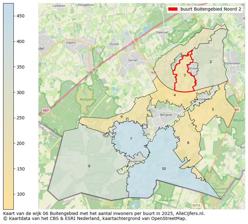 Afbeelding van de buurt Buitengebied Noord 2 op de kaart.