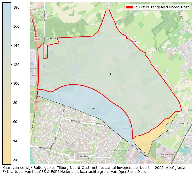 Afbeelding van de buurt Buitengebied Noord-Oost op de kaart.