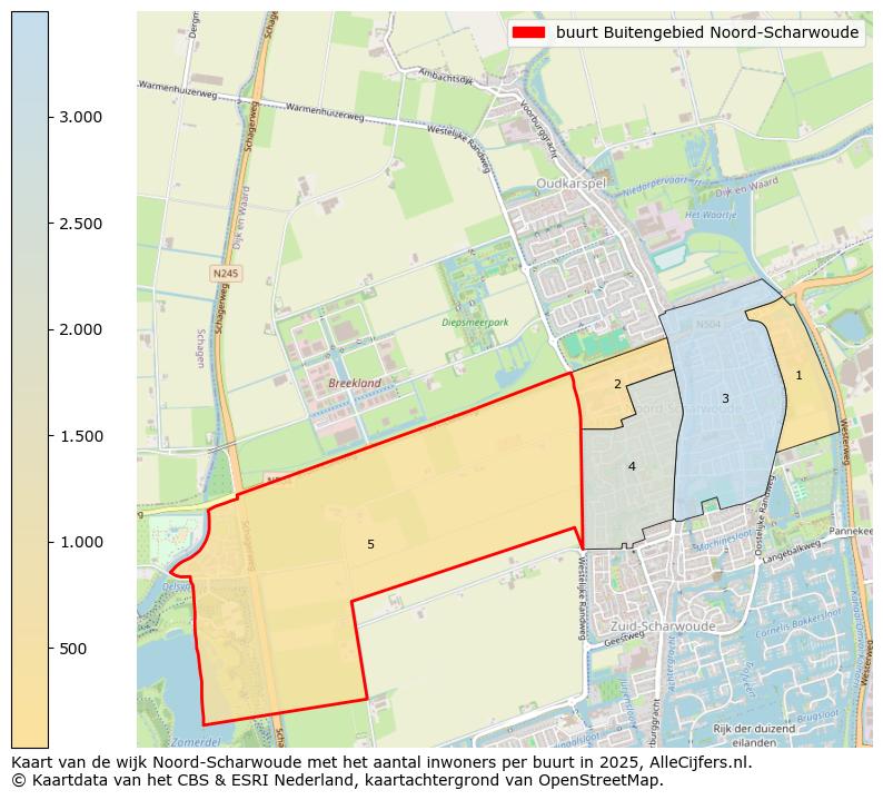 Afbeelding van de buurt Buitengebied Noord-Scharwoude op de kaart.