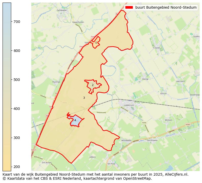 Afbeelding van de buurt Buitengebied Noord-Stedum op de kaart.