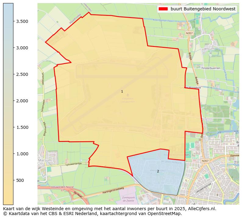 Afbeelding van de buurt Buitengebied Noordwest op de kaart.