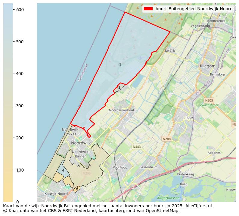 Afbeelding van de buurt Buitengebied Noordwijk Noord op de kaart.