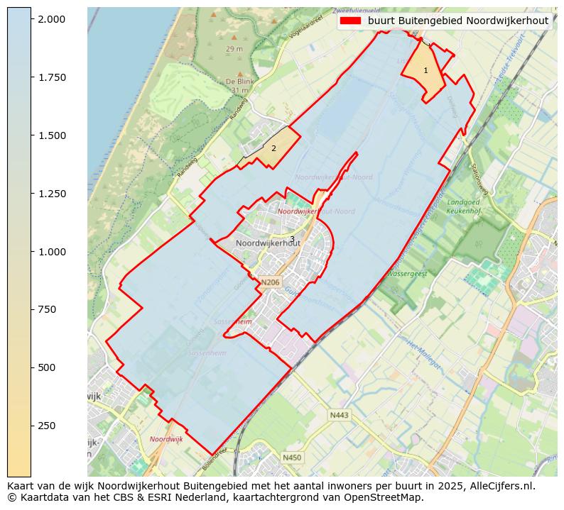 Afbeelding van de buurt Buitengebied Noordwijkerhout op de kaart.