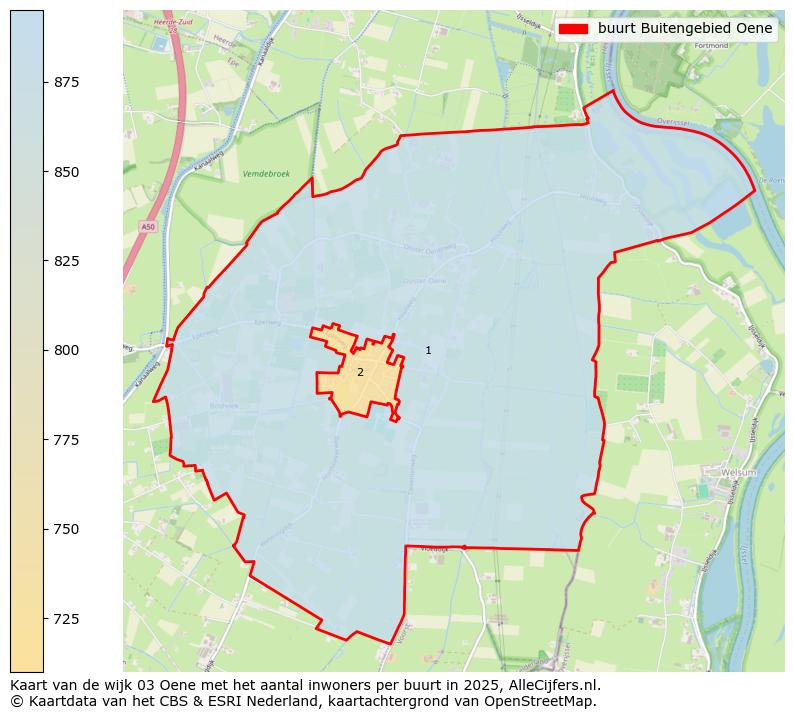Afbeelding van de buurt Buitengebied Oene op de kaart.
