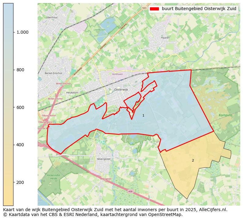 Afbeelding van de buurt Buitengebied Oisterwijk Zuid op de kaart.