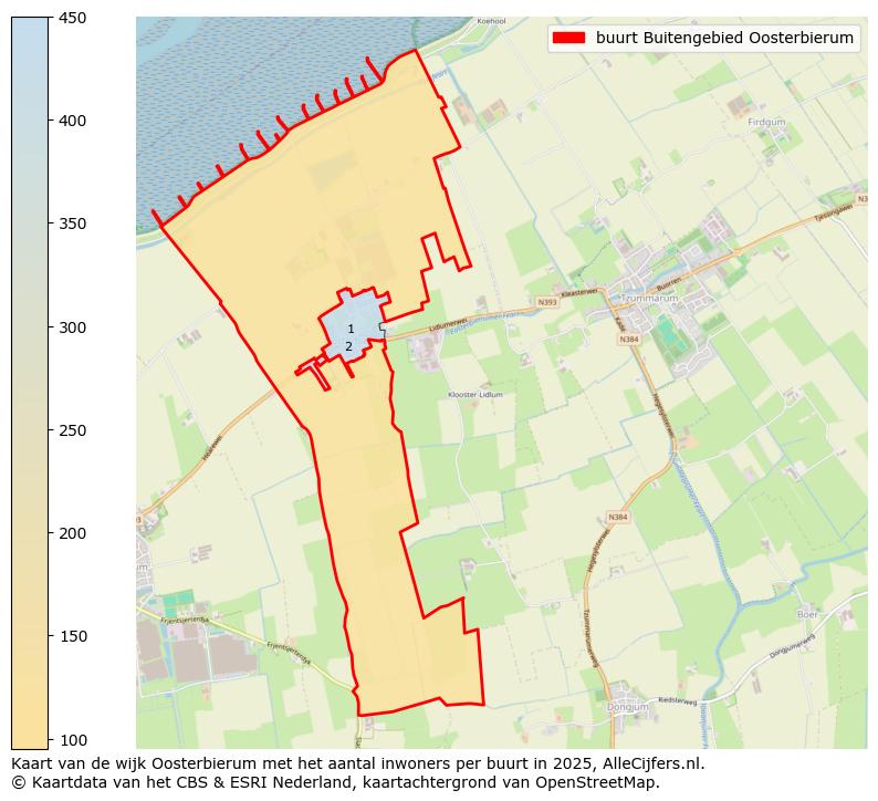 Afbeelding van de buurt Buitengebied Oosterbierum op de kaart.