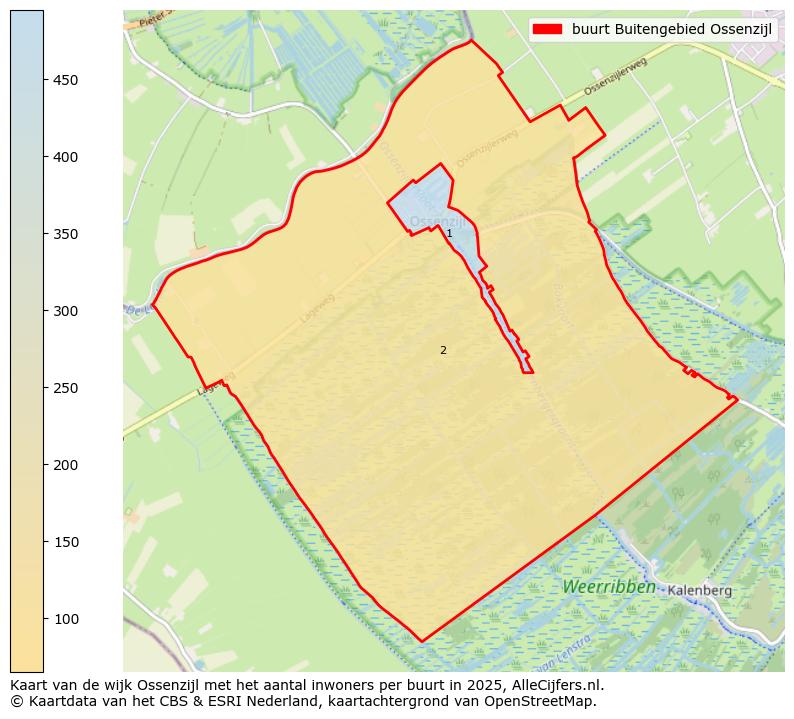 Afbeelding van de buurt Buitengebied Ossenzijl op de kaart.