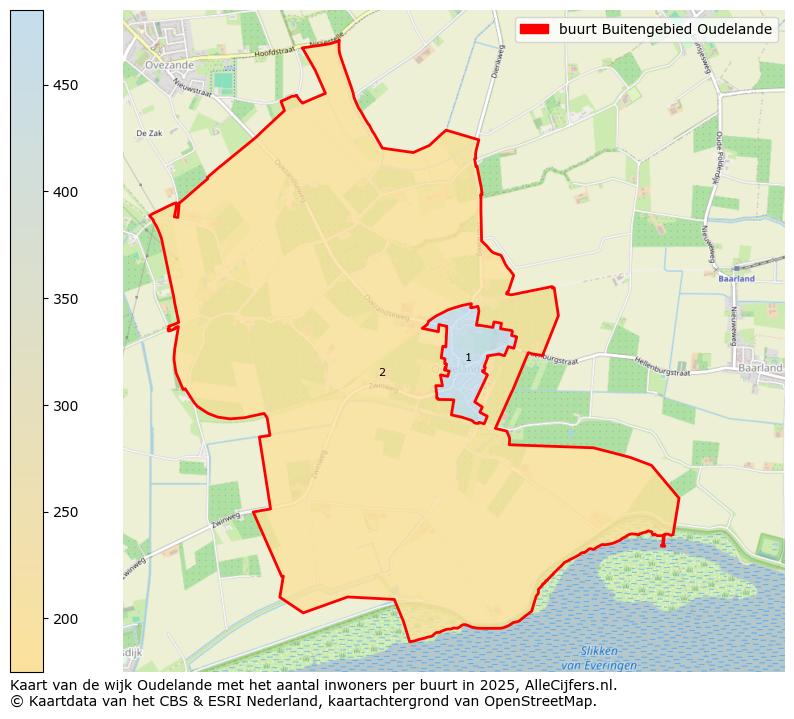 Afbeelding van de buurt Buitengebied Oudelande op de kaart.