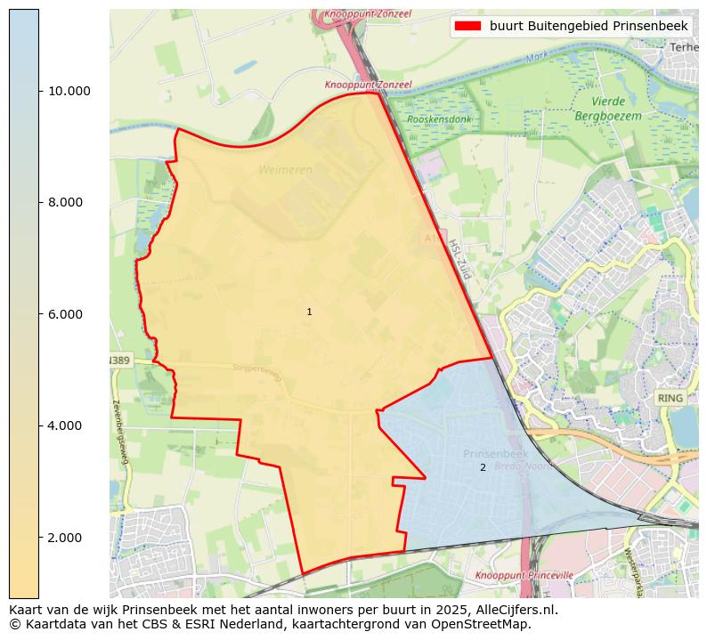 Afbeelding van de buurt Buitengebied Prinsenbeek op de kaart.