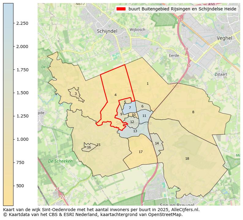 Afbeelding van de buurt Buitengebied Rijsingen en Schijndelse Heide op de kaart.