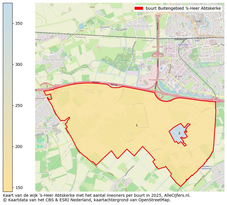 Afbeelding van de buurt Buitengebied ’s-Heer Abtskerke op de kaart.