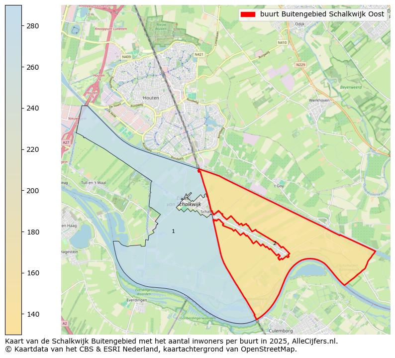 Afbeelding van de buurt Buitengebied Schalkwijk Oost op de kaart.