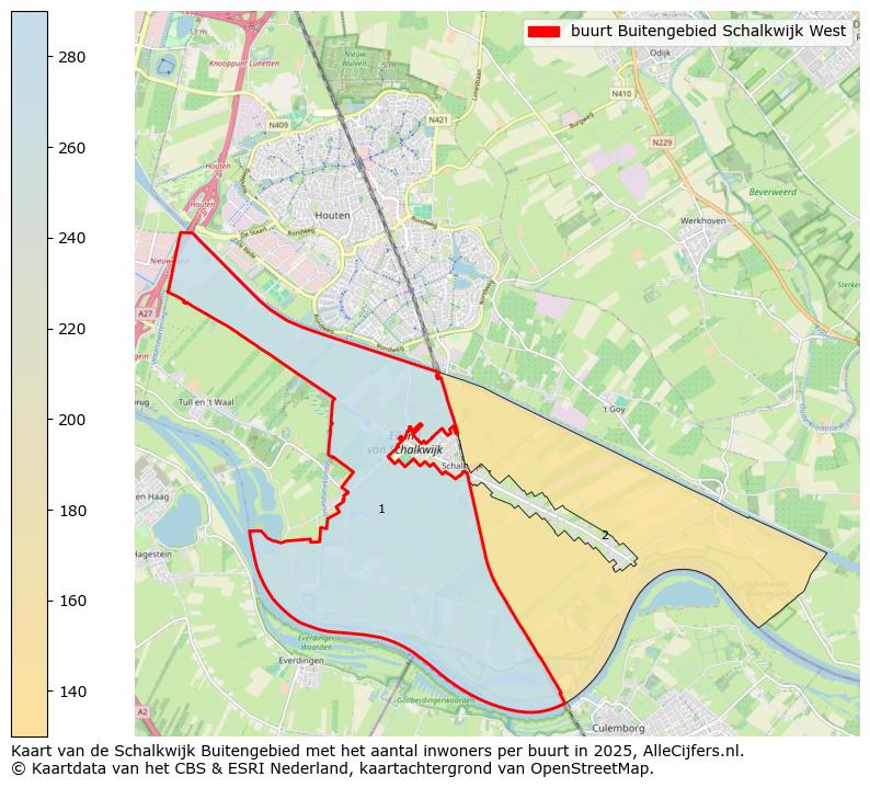 Afbeelding van de buurt Buitengebied Schalkwijk West op de kaart.