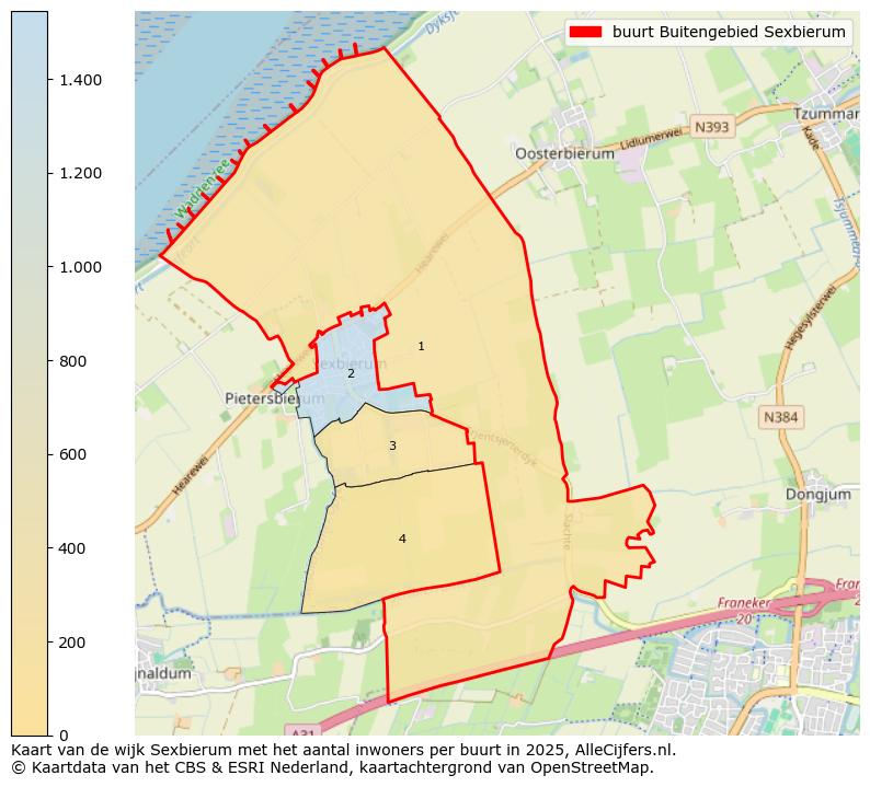 Afbeelding van de buurt Buitengebied Sexbierum op de kaart.