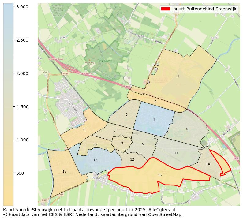 Afbeelding van de buurt Buitengebied Steenwijk op de kaart.