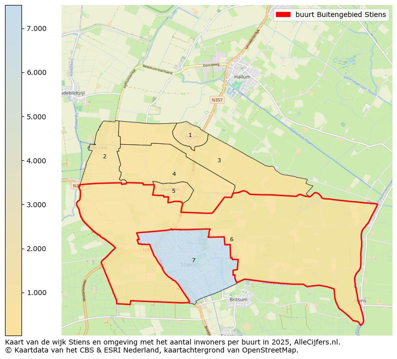 Afbeelding van de buurt Buitengebied Stiens op de kaart.