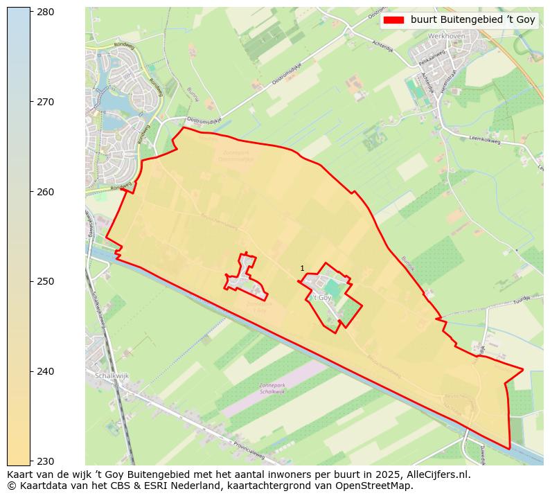 Afbeelding van de buurt Buitengebied ’t Goy op de kaart.
