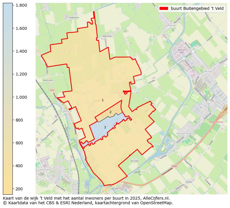 Afbeelding van de buurt Buitengebied ’t Veld op de kaart.