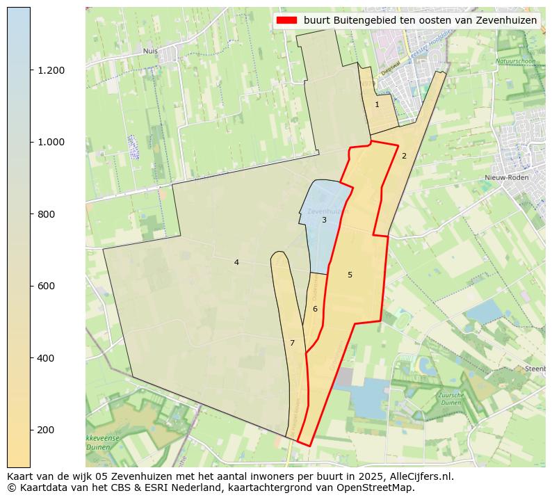 Afbeelding van de buurt Buitengebied ten oosten van Zevenhuizen op de kaart.