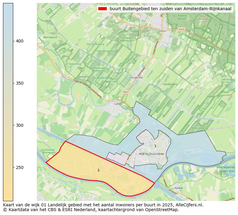 Afbeelding van de buurt Buitengebied ten zuiden van Amsterdam-Rijnkanaal op de kaart.