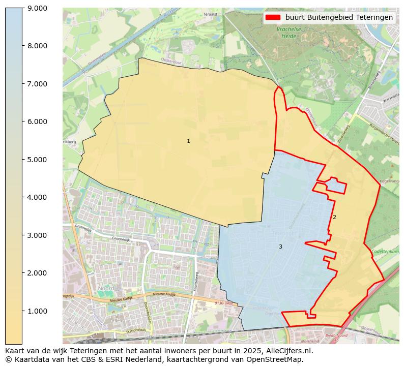 Afbeelding van de buurt Buitengebied Teteringen op de kaart.