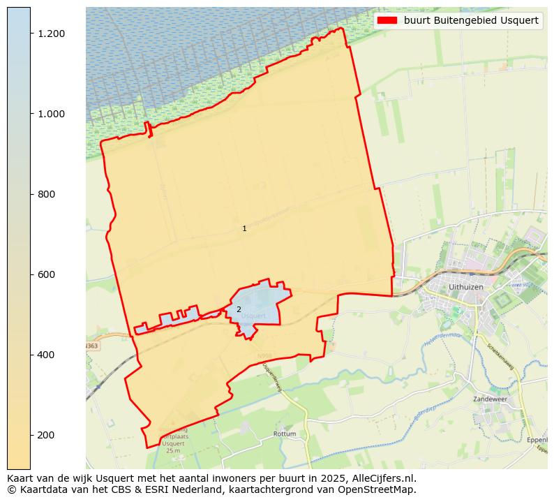 Afbeelding van de buurt Buitengebied Usquert op de kaart.