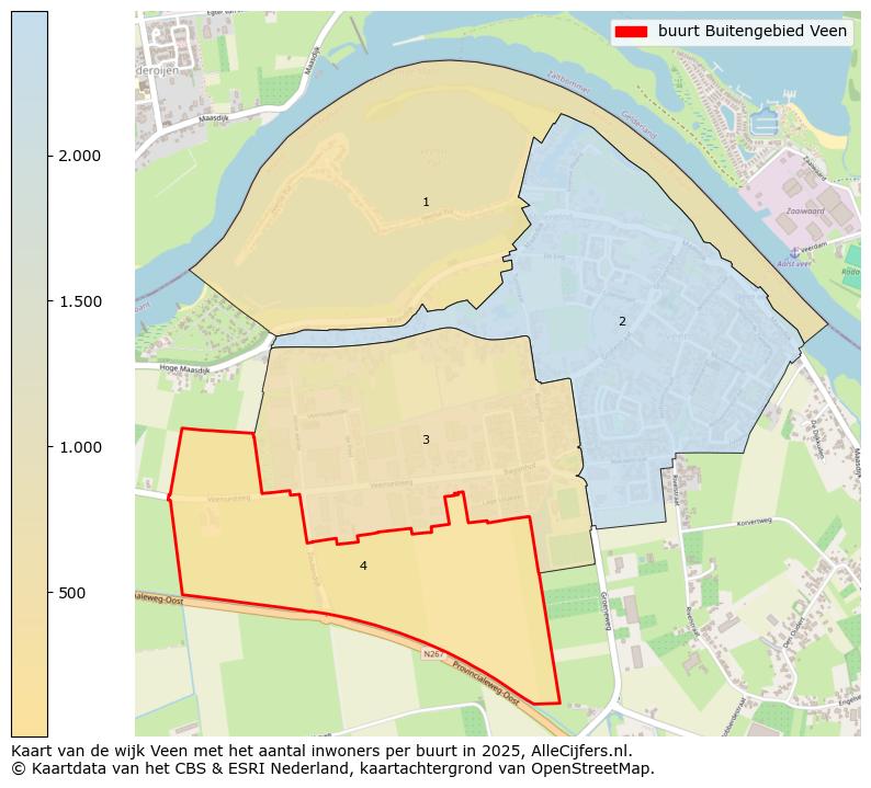Afbeelding van de buurt Buitengebied Veen op de kaart.