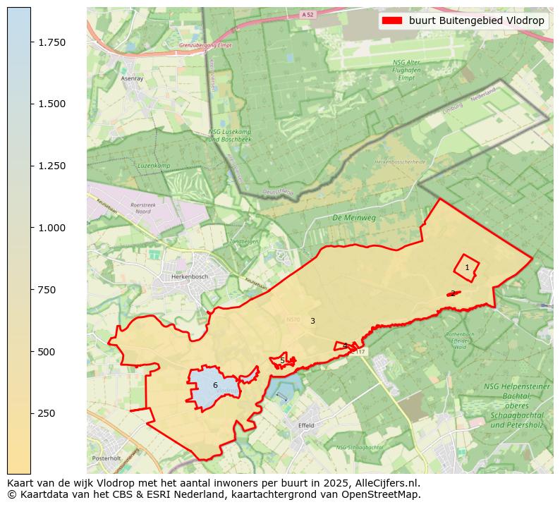 Afbeelding van de buurt Buitengebied Vlodrop op de kaart.