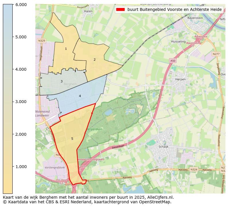 Afbeelding van de buurt Buitengebied Voorste en Achterste Heide op de kaart.