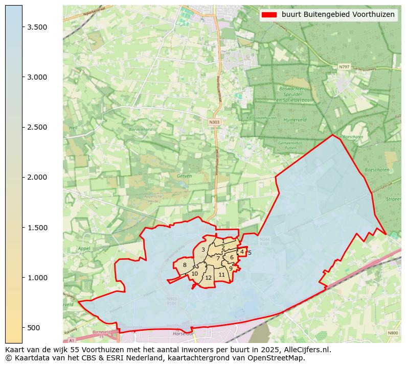 Afbeelding van de buurt Buitengebied Voorthuizen op de kaart.