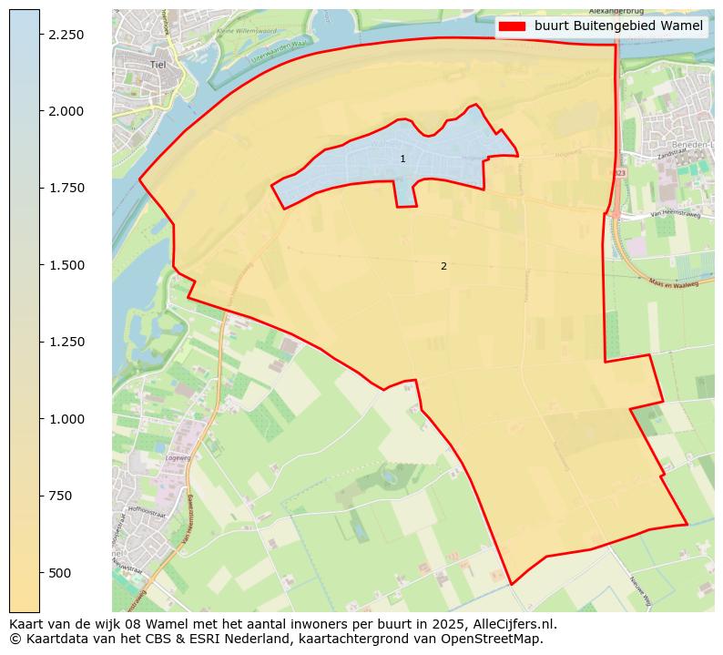 Afbeelding van de buurt Buitengebied Wamel op de kaart.