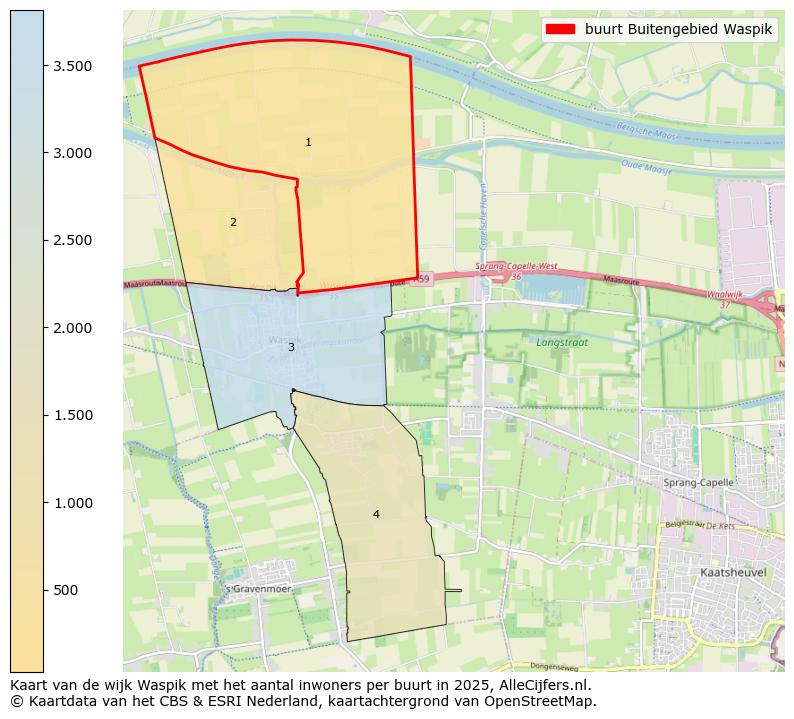 Afbeelding van de buurt Buitengebied Waspik op de kaart.