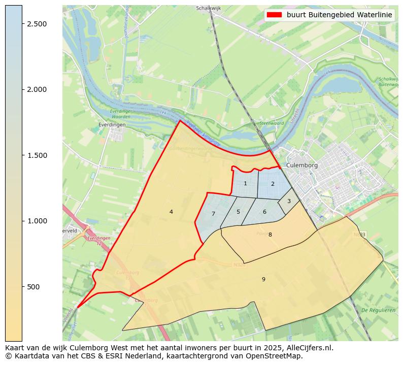 Afbeelding van de buurt Buitengebied Waterlinie op de kaart.